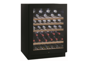 Vintec VWS050SBB 50-Bottle Single-Zone Black Glass Wine Cabinet